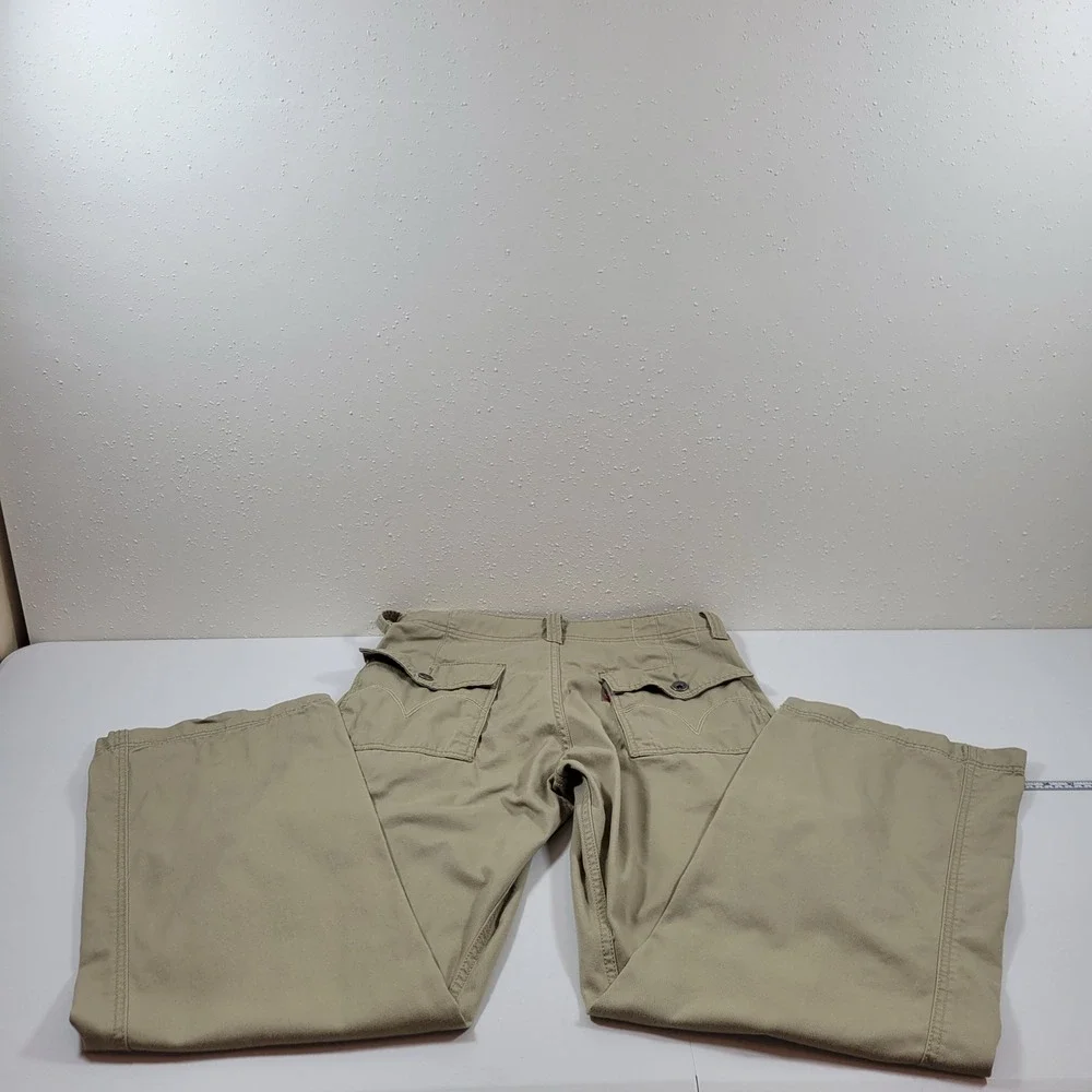 Levi's Cargo Pants Mens 32x34 Tan Khaki Excellent Loose Straight Utility Twill
